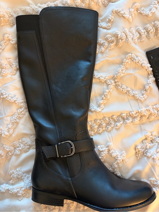 Naturalizer Shoes - Naturalizer Black Over-the-Knee Leather Boots with Buckle. Worn once